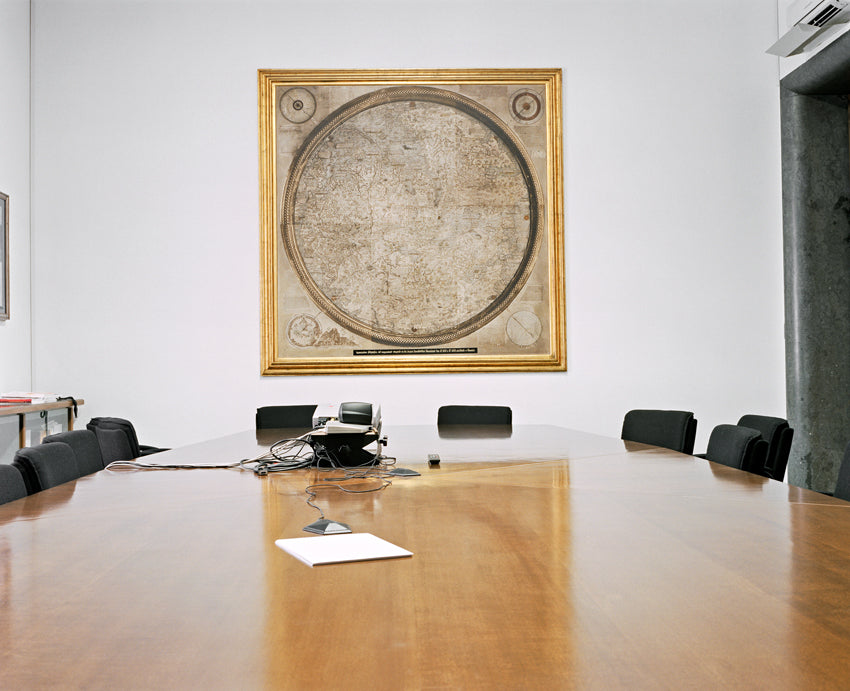 Armin Linke, ReN_005446_31 CNR, National Research Council, Fermi conference hall, reproduction of the map made by Fra' Mauro in 1460 Roma Italy